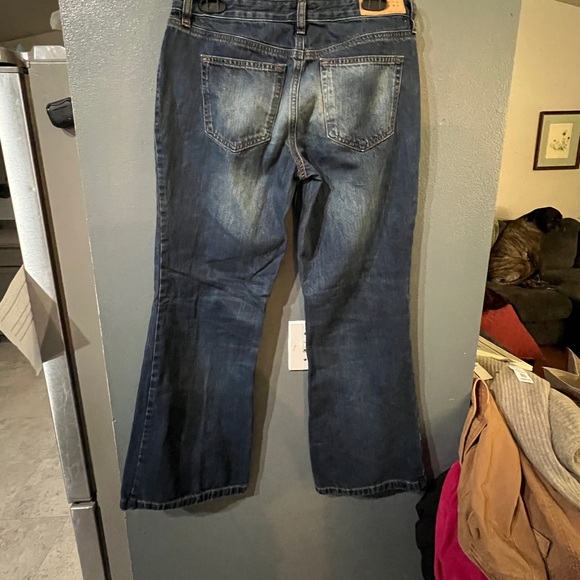 Pacsun Jade Low Rise Bootcut Jeans Button Pocket Dark Blue - Picture 6 of 6